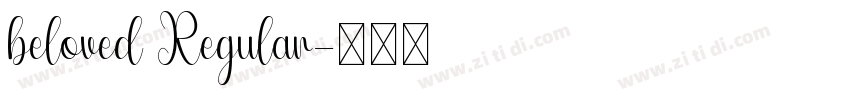 beloved Regular字体转换